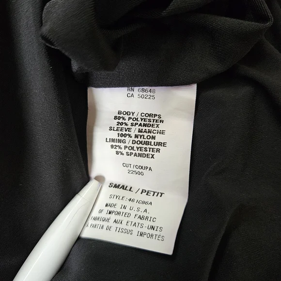 ABS Allen Schwartz Black One Sleeve Mini Dress - Picture 8 of 9